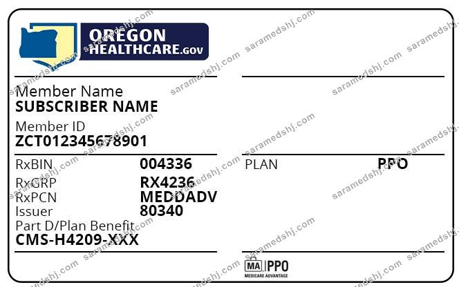 Oregon health insurance card